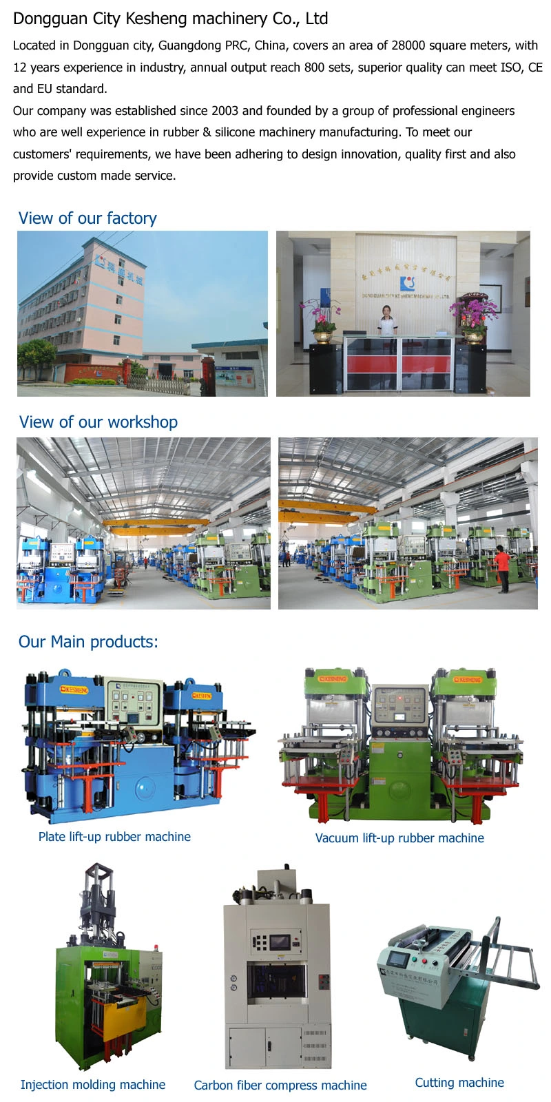 Vacuum Silicone Rubber Compression Molding Hydraulic Press Machine Made in China (KSV)