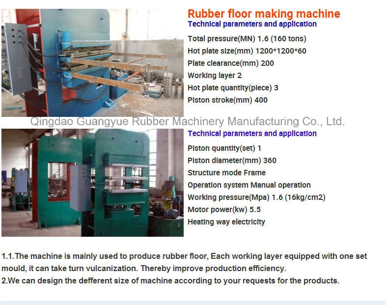 Factory Direct Sales 550*550 mm Rubber Floor Tiles Making Machine