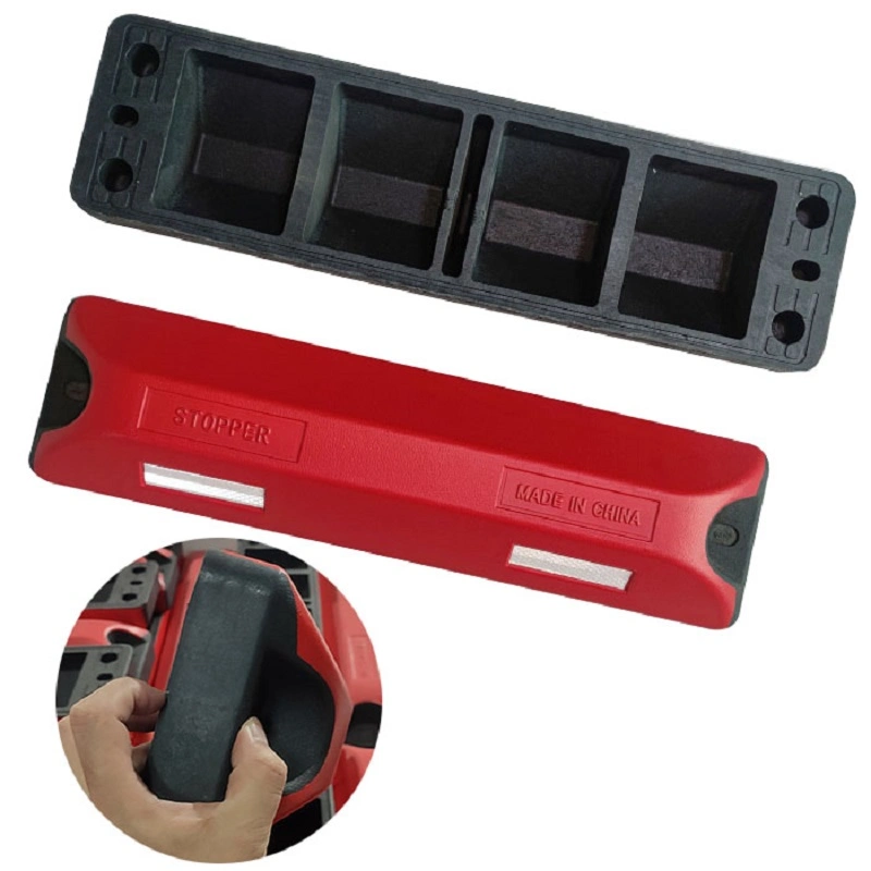 Plastic Red Wheel Block Wheel Stopper PVC Reflective Stopper Plastic Injection Molds