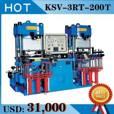 Vacuum Silicone Rubber Compression Molding Hydraulic Press Machine Made in China (KSV)