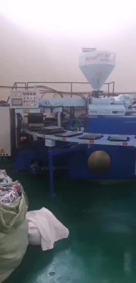 Automatic Rotary Injection Moulding Machine for Making Slipper Sandal Flip-Flop Shoe in Plastic Rubber PVC Pcu Material